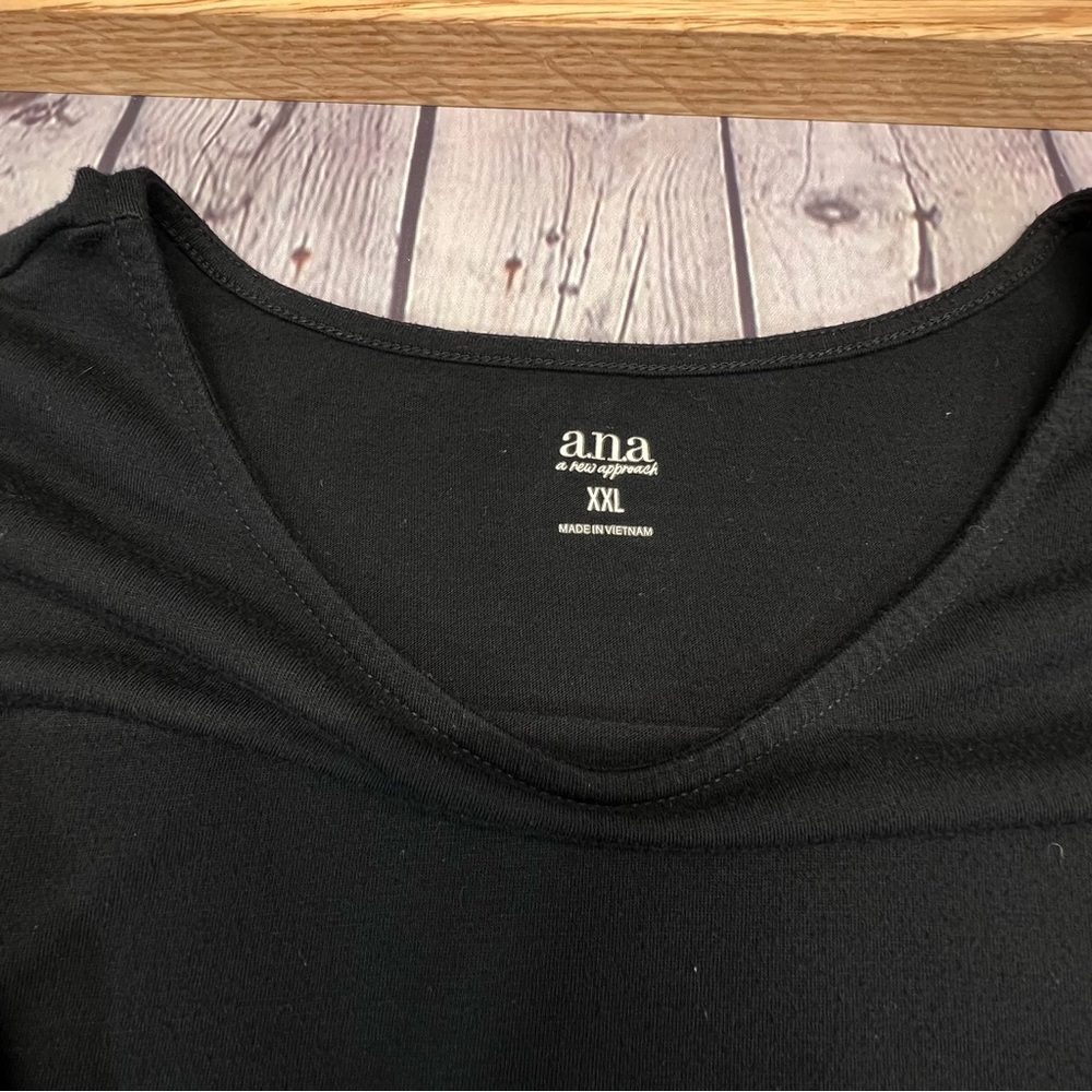ANA Long Sleeve Scoop Neck Tee with Wide Cuffs - Picture 3 of 7